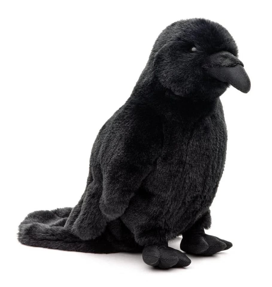 Uni-Toys Kuscheltier Rabe Schwarz 23 cm Plüsch-Vogel - Bild 2