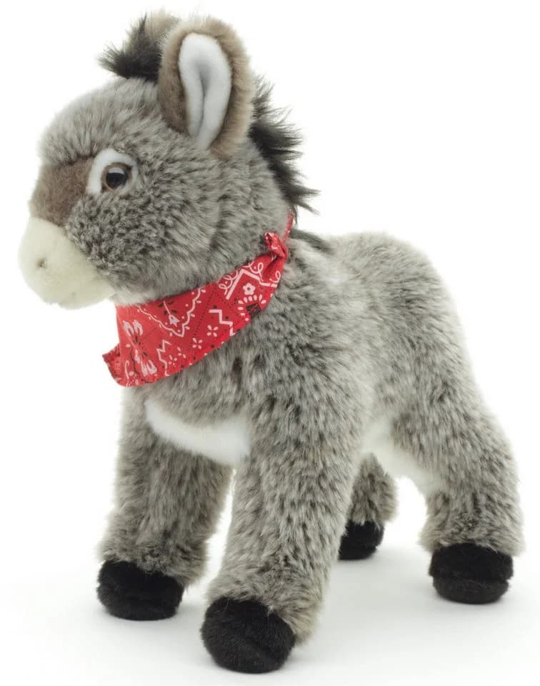 Uni-Toys Kuscheltier Esel mit Halstuch - 30 cm Plüsch