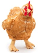 Uni-Toys Kuscheltier Henne mit Ei - 37 cm Plüsch-Huhn Braun Bild 1