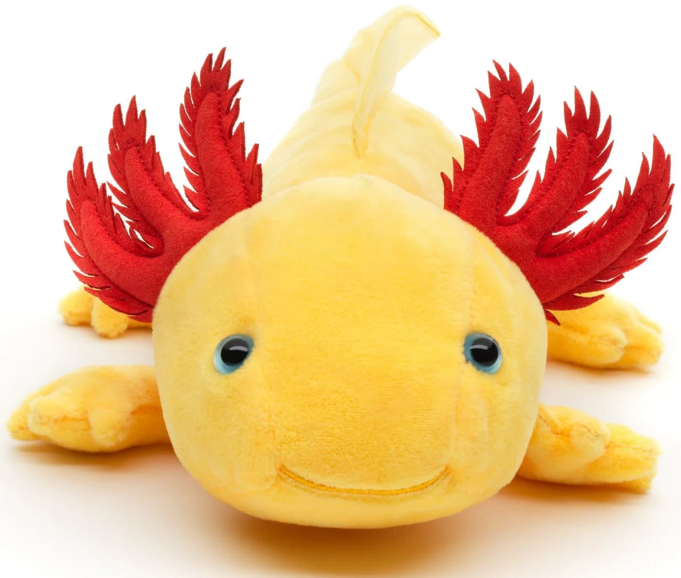 Uni-Toys Kuscheltier Axolotl Plüsch 32 cm Gelb Blau