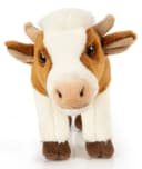 Uni-Toys Kuscheltier Kuh weiß-braun mit Muhton Bild 1