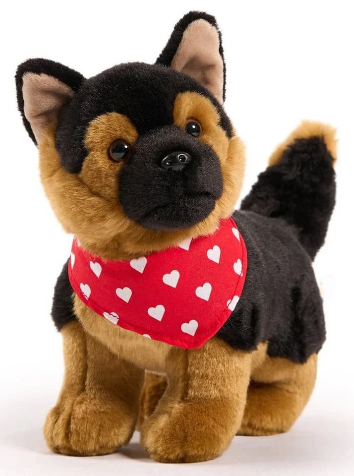 Uni-Toys Kuscheltier Deutscher Schäferhund mit Herzchen-Halstuch 26 cm - Bild 2