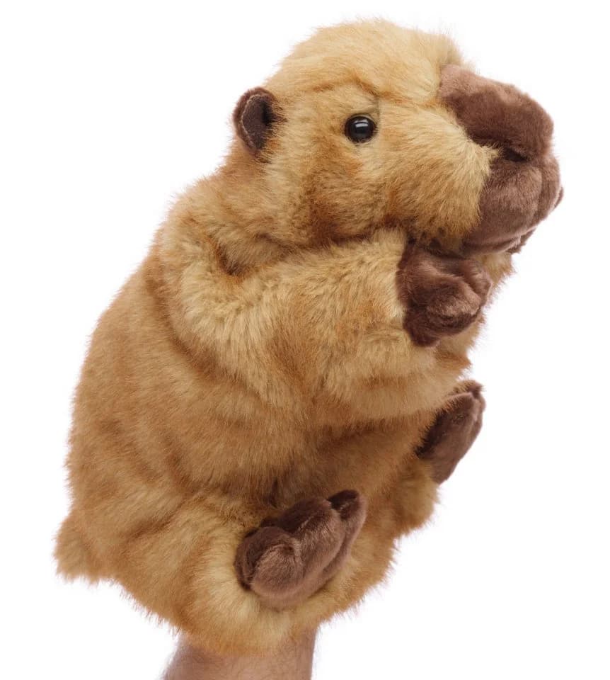 Uni-Toys Handpuppe Capybara 27 cm Plüschtier recyceltes Material