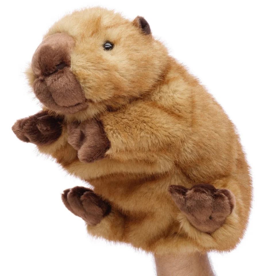 Uni-Toys Handpuppe Capybara 27 cm Plüschtier recyceltes Material - Bild 2