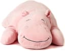 Uni-Toys Kuscheltier Plüsch-Kissen Nilpferd Ultraweich Rosa/Hellblau Bild 1