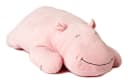 Uni-Toys Kuscheltier Plüsch-Kissen Nilpferd Ultraweich Rosa/Hellblau Bild 2