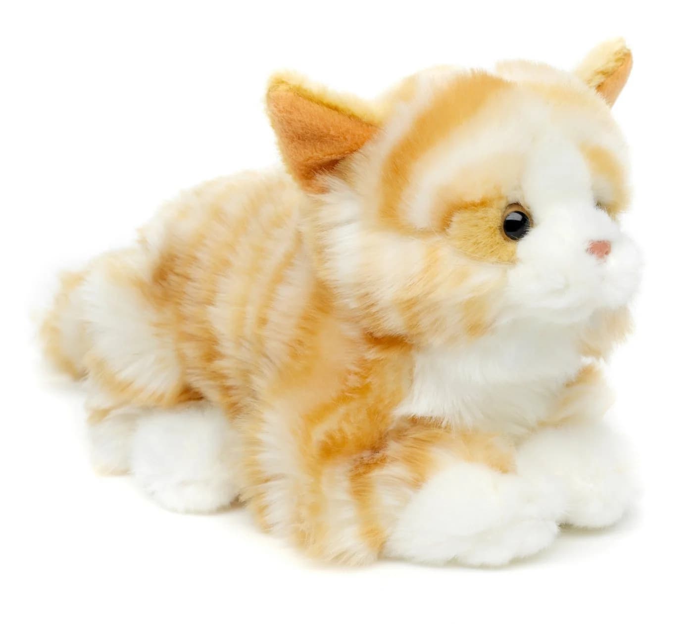 Uni-Toys Kuscheltier Katze mit Stimme (braun-weiß) - 20 cm - Plüsch, Plüschtier, zu 100 % recyceltes Füllmaterial - Bild 2