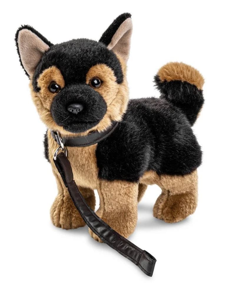 Uni-Toys Kuscheltier Dt. Schäferhund mit Leine, stehend - 27 cm - Plüsch-Hund - Bild 2
