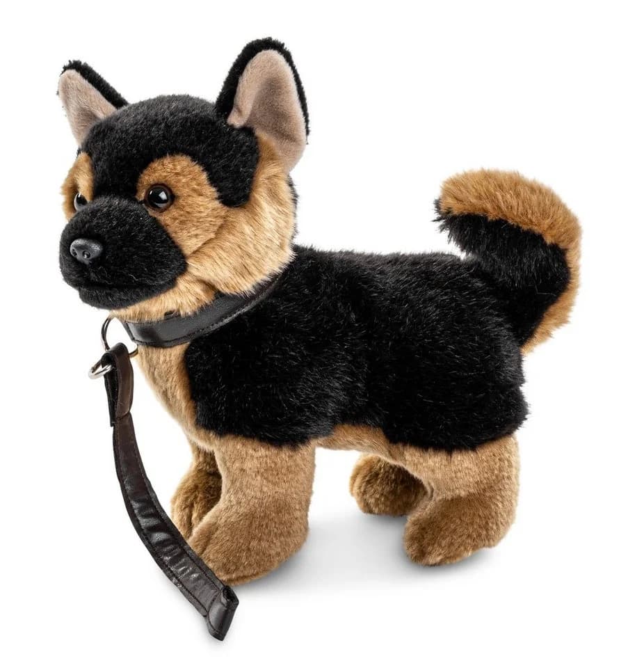 Uni-Toys Kuscheltier Dt. Schäferhund mit Leine, stehend - 27 cm - Plüsch-Hund - Bild 3