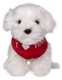 Uni-Toys Malteser Hund Kuscheltier "I Love You" 26 cm Plüschtier 100% Recyceltes Füllmaterial Bild 2