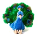Uni-Toys Kuscheltier Pfau Blau Plüsch-Vogel 100% recyceltes Füllmaterial Bild 1