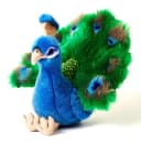 Uni-Toys Kuscheltier Pfau Blau Plüsch-Vogel 100% recyceltes Füllmaterial Bild 2