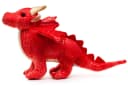Uni-Toys Kuscheltier Drache Rot Leder-Look Plüschtier Bild 3