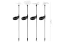 BONETTI LED Solarleuchte 4er Set Gartenstecker Schmetterling Libelle Blume Kolibri Bild 1