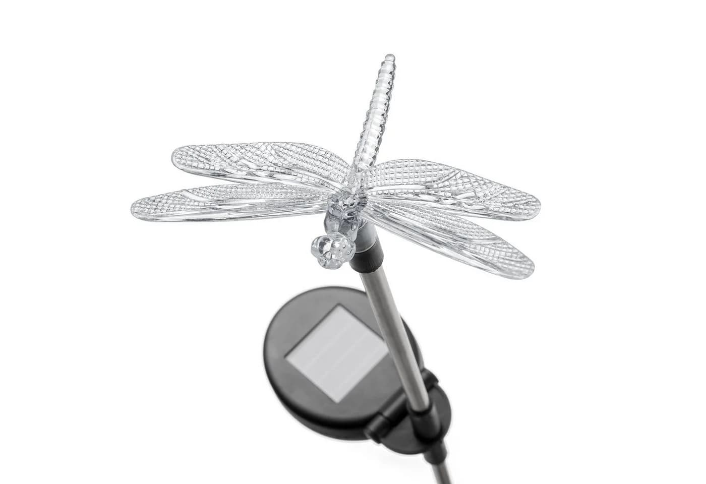 BONETTI LED Solarleuchte 4er Set Gartenstecker Schmetterling Libelle Blume Kolibri - Bild 5