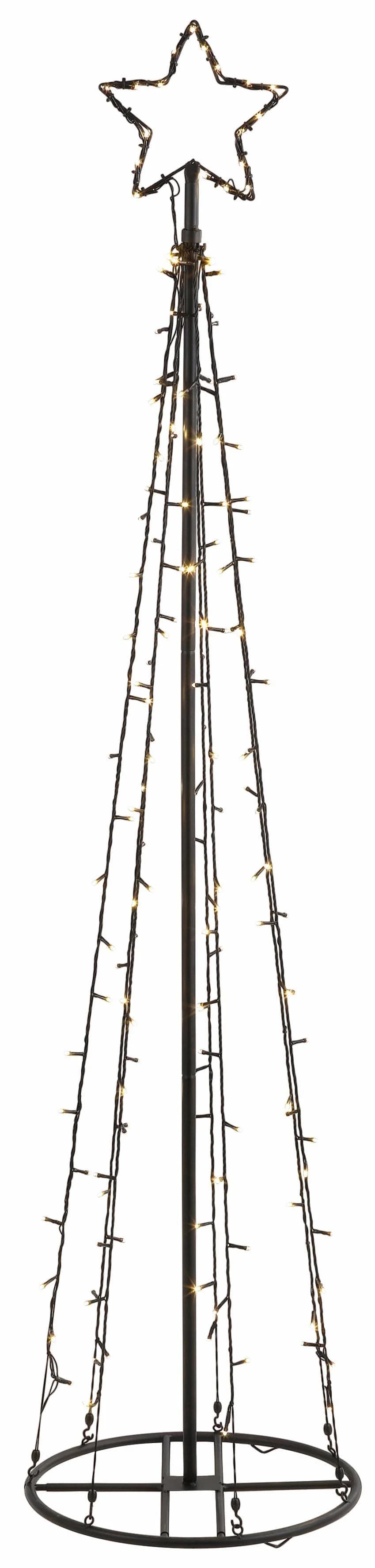 LED Baum BONETTI Weihnachtsdeko Schwarz 180 cm