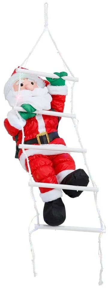 BONETTI LED Dekofigur Weihnachtsmann kletternd mit Leiter RGB - Bild 2