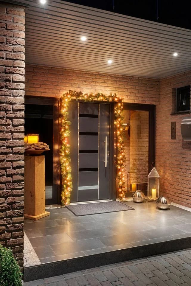 BONETTI Kunstgirlande 5m Tanne mit 80 LEDs warm-weiß