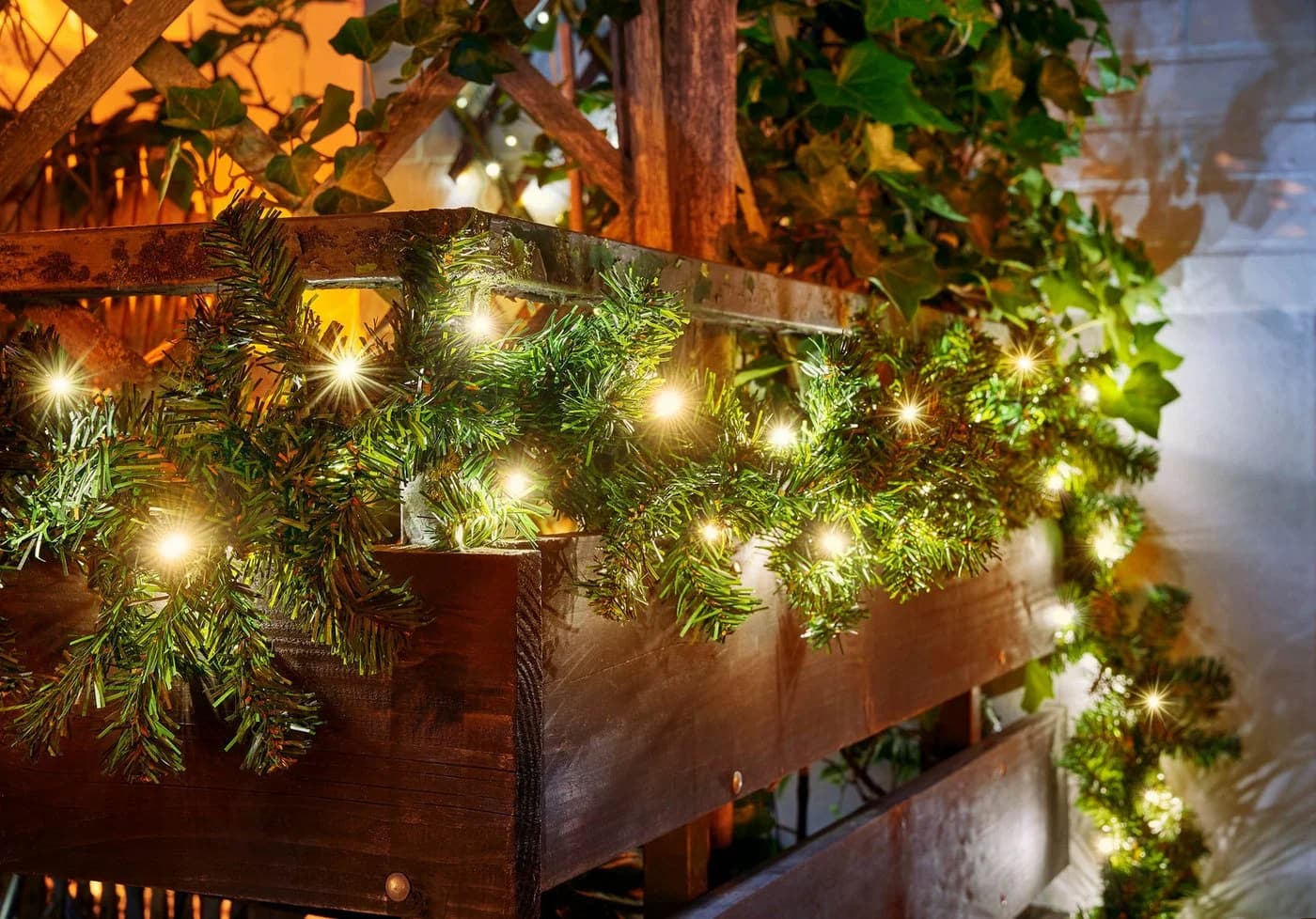 BONETTI Kunstgirlande 5m Tanne mit 80 LEDs warm-weiß - Bild 5