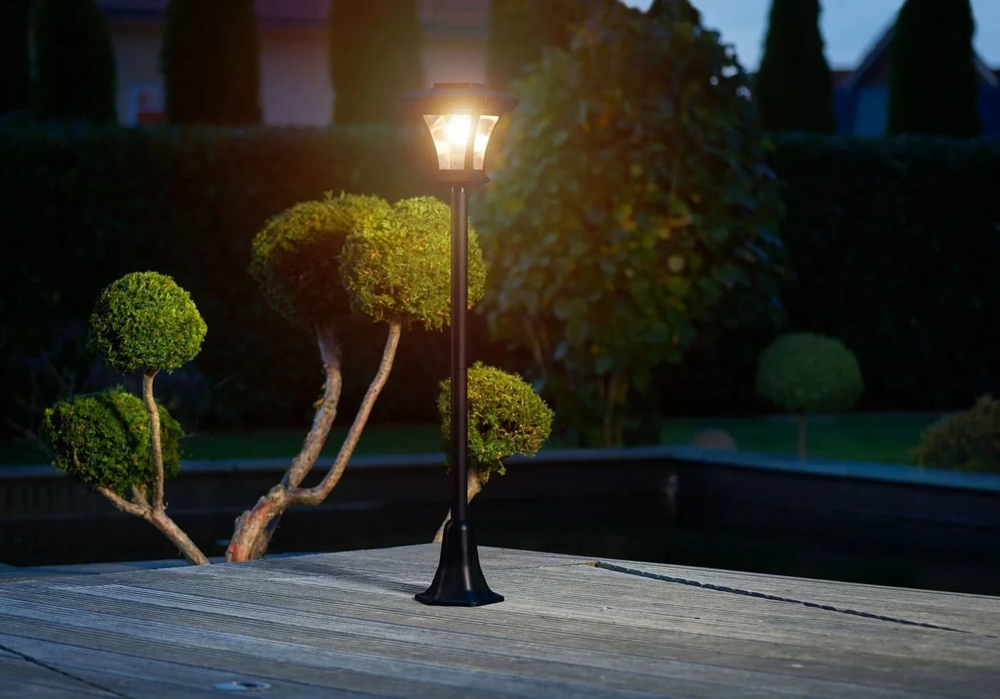 LED Außen-Stehlampe IC GARDENSTYLE Solarlaterne 120 cm Schwarz - Bild 3