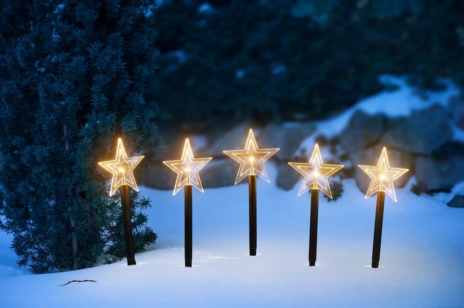 Baur LED Stern IC WINTERWORLD Weihnachtsstern Deko mit Timer