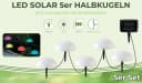 IC Gardenstyle 5er Set LED Solar Halbkugeln Bunt Farbwechsel Bild 1