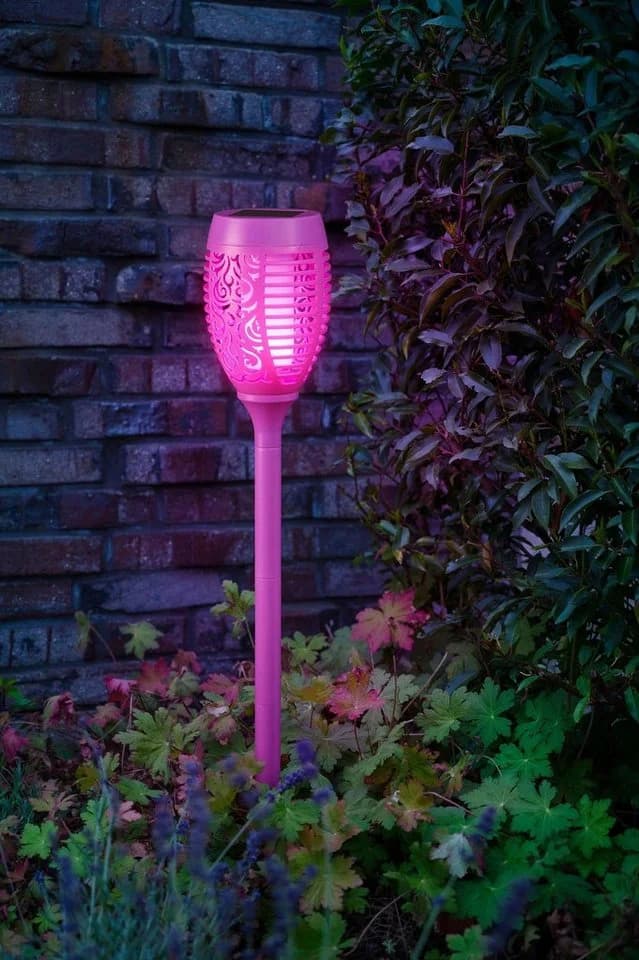 BONETTI LED Gartenfackel Lila Solar mit Flammeneffekt - Bild 3