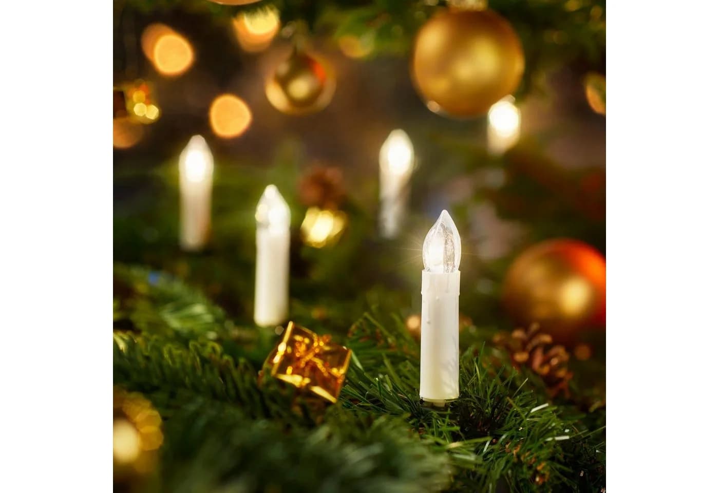 IC Winterworld LED-Lichterkette 16-flammig Weihnachtsbaum Retro