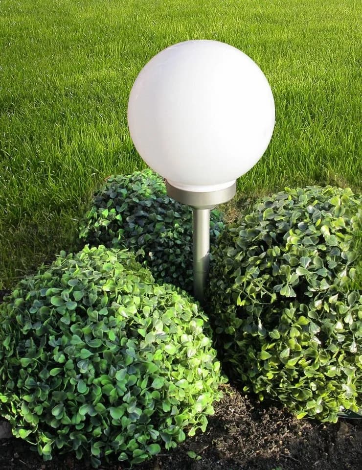 BONETTI LED Solar Gartenleuchte Weiß Kugelform - Bild 2