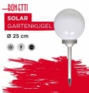 BONETTI LED Solar Gartenleuchte Weiß Kugelform Bild 4