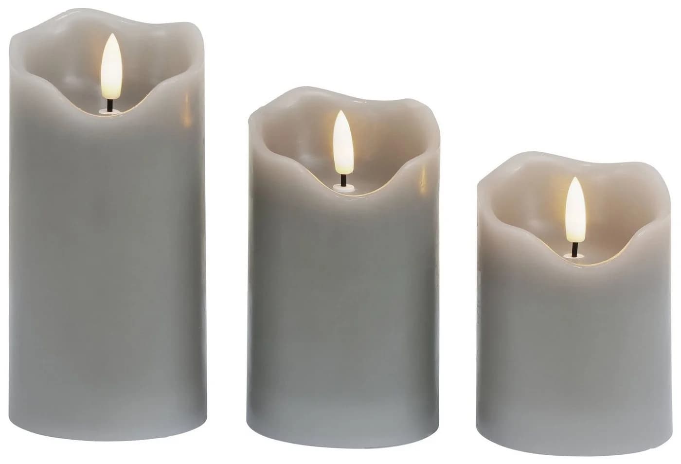 BONETTI LED Weihnachtsdeko 3er Set Anthrazit 7,5 cm Timer - Bild 2