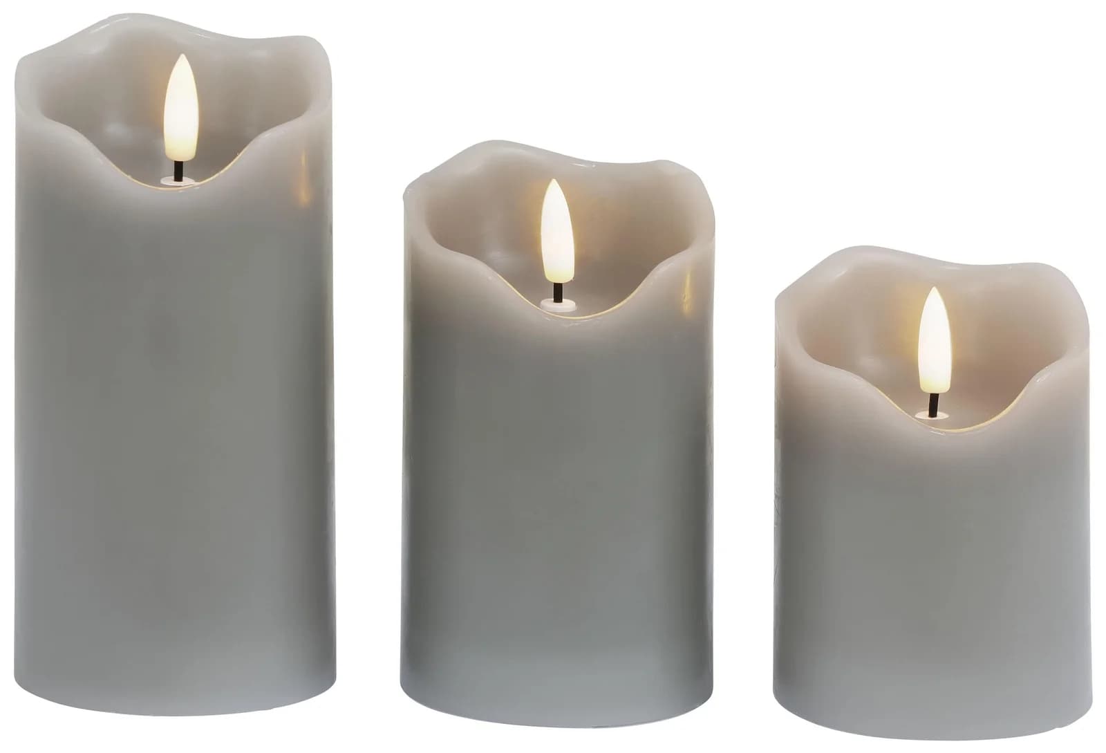 BONETTI LED Weihnachtsdeko 3er Set Anthrazit 7,5 cm Timer - Bild 5