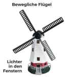 IC Gardenstyle LED Solarleuchte Solar Windmühle warm-weiß bewegliche Flügel Bild 1