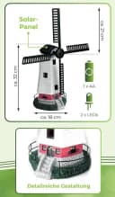 IC Gardenstyle LED Solarleuchte Solar Windmühle warm-weiß bewegliche Flügel Bild 3