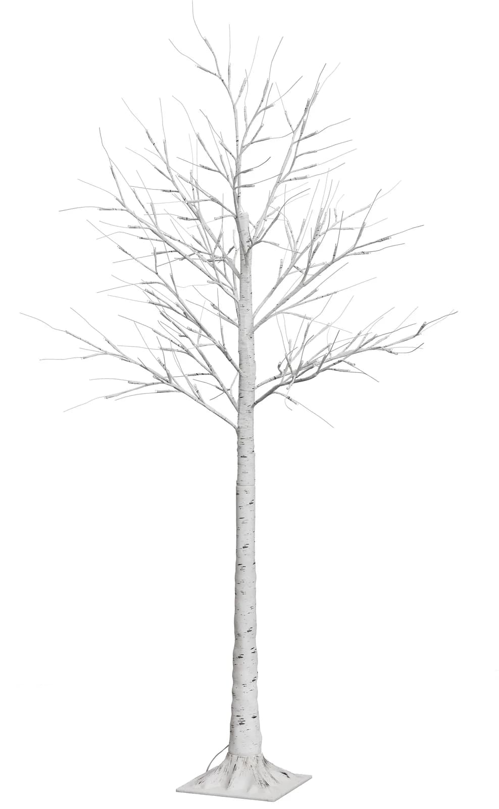 BONETTI LED Baum Deko-Lampe weiß matt 120cm Birkenoptik