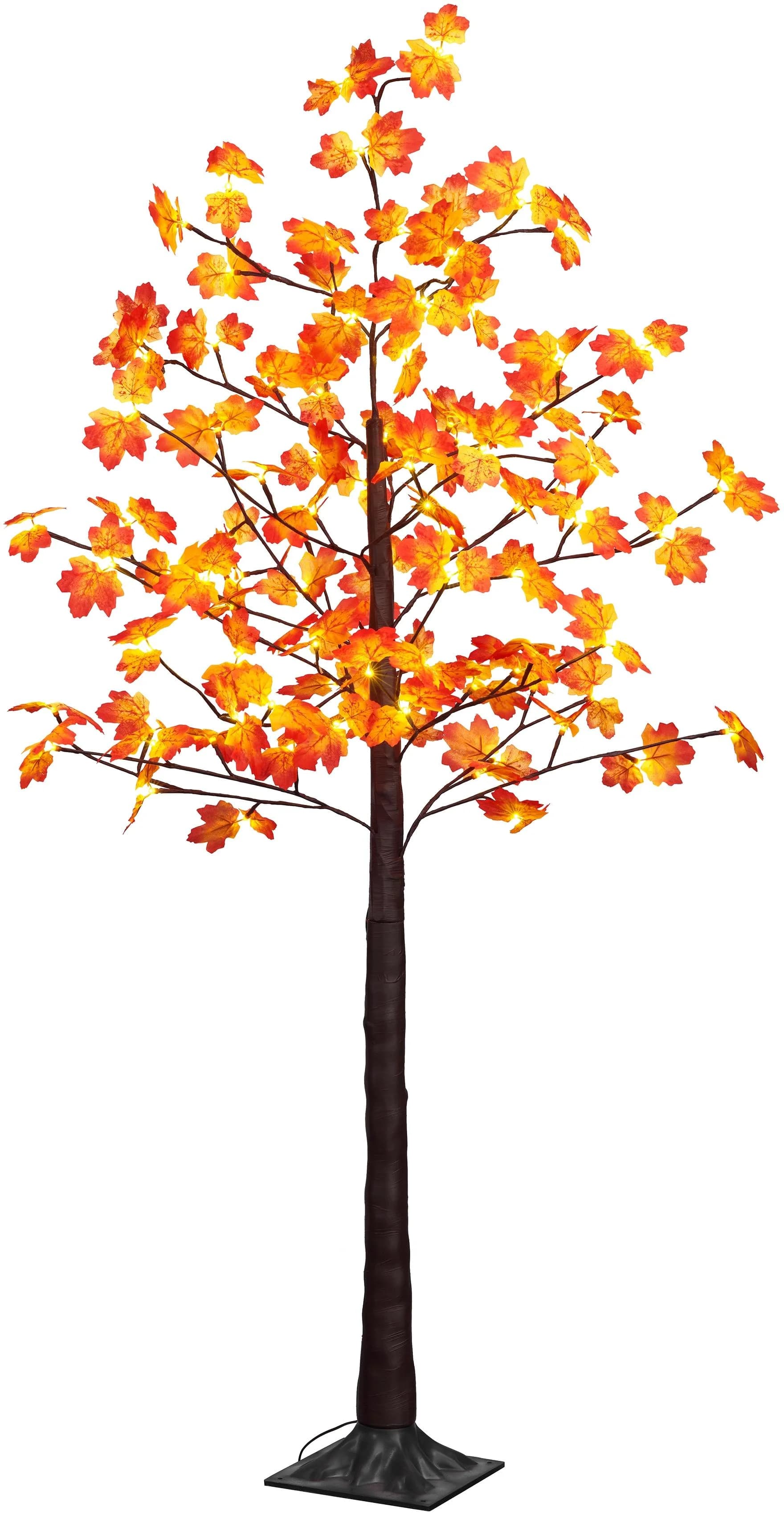 BONETTI LED Baum Weihnachtsdeko Ahornfarben 96 LEDs 180 cm