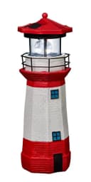 IC Gardenstyle Solar Leuchtturm LED mit rotierendem Leuchtfeuer rot-weiß Bild 2