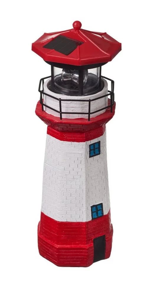 IC Gardenstyle Solar Leuchtturm LED mit rotierendem Leuchtfeuer rot-weiß - Bild 5