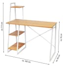 kamelshopping Regal-Schreibtisch mit Aufbewahrungsregal, weiß, Holzoptik Bild 5