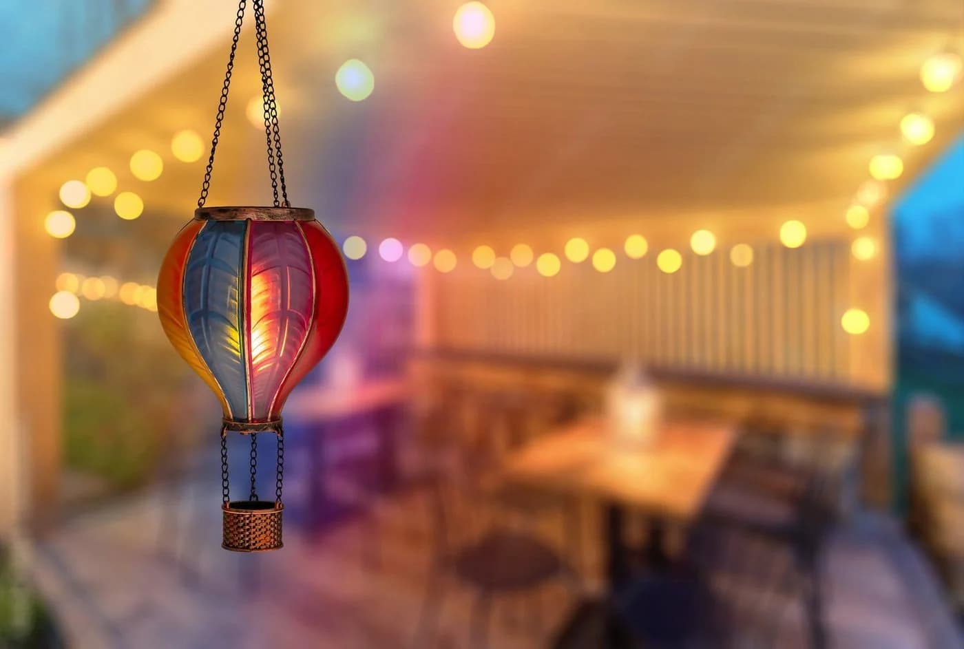 IC Gardenworld LED Solarleuchte Heißluftballon mit Flammeneffekt - Bild 3