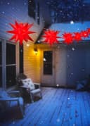 kamelshopping LED-Lichterkette 3D Leuchtstern Timer rot Bild 1