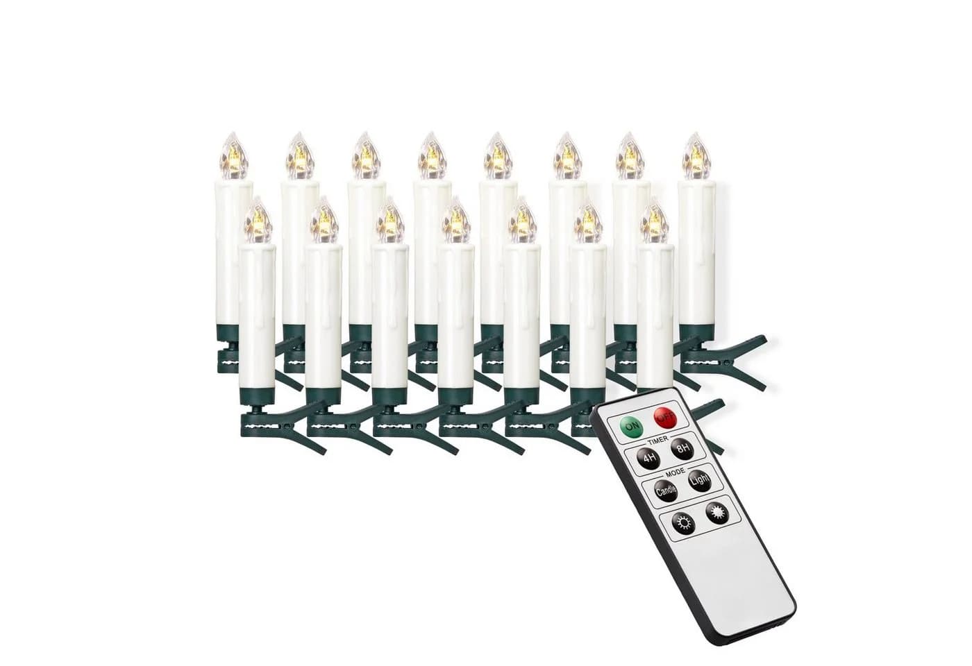 IC Winterworld LED-Christbaumkerzen 15-tlg. Weiß Kabellos mit Fernbedienung - Bild 2
