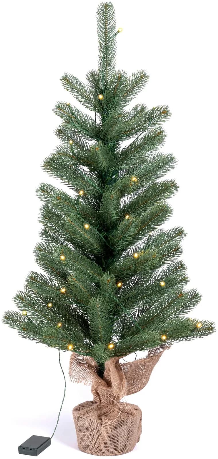 IC WINTERWORLD LED-Weihnachtsbaum 90cm Grün mit Betonfuß