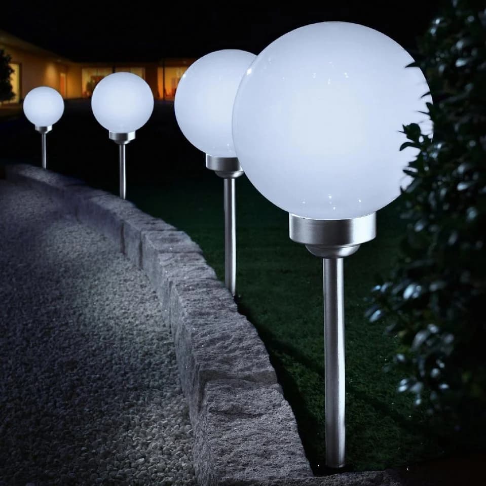 kamelshopping Solar Kugelleuchte Garten LED Warmweiß IP44 - Bild 3