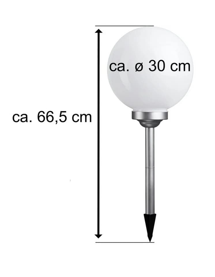 kamelshopping Solar Kugelleuchte Garten LED Warmweiß IP44 - Bild 5