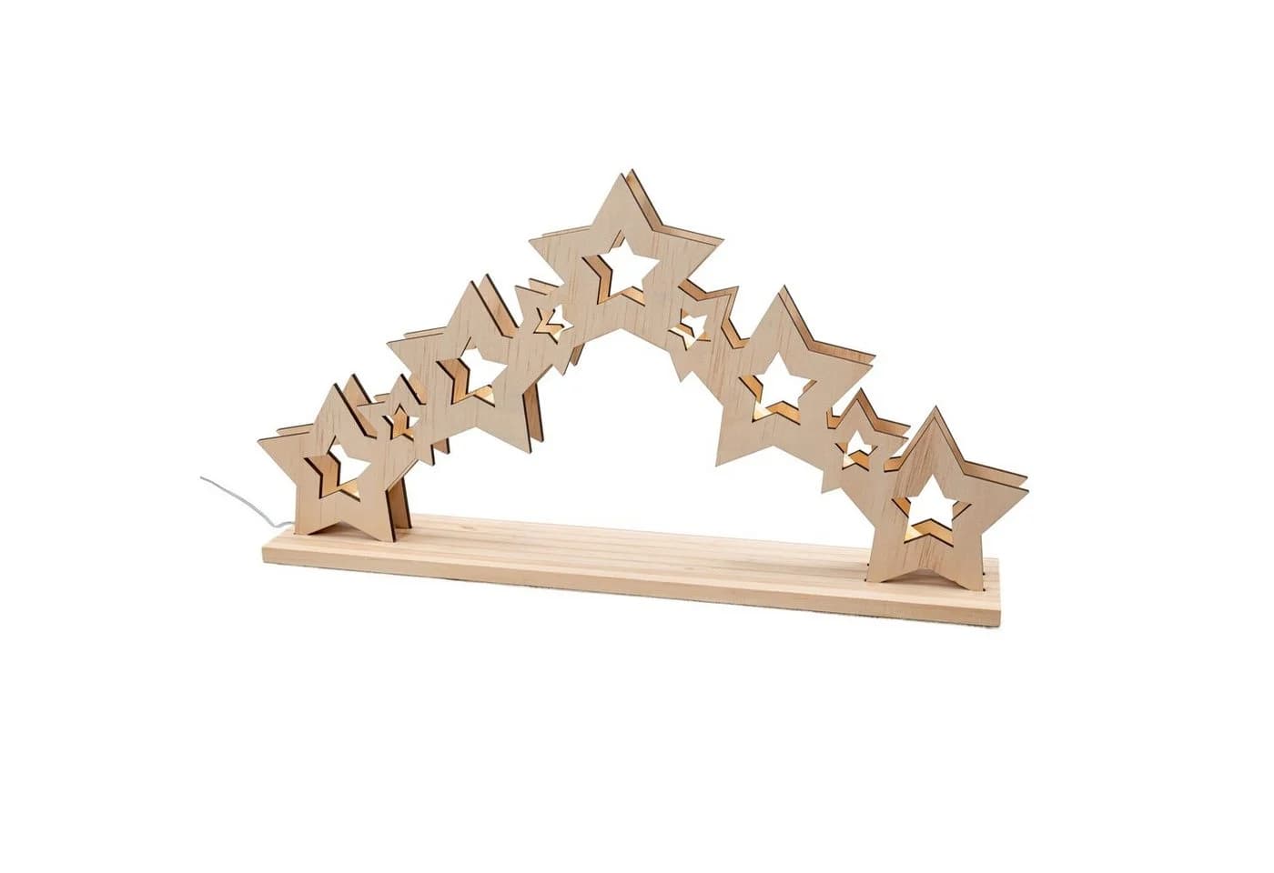IC Winterworld LED Lichterbogen aus FSC Holz mit 30 Lichtern, 47 cm - Bild 2