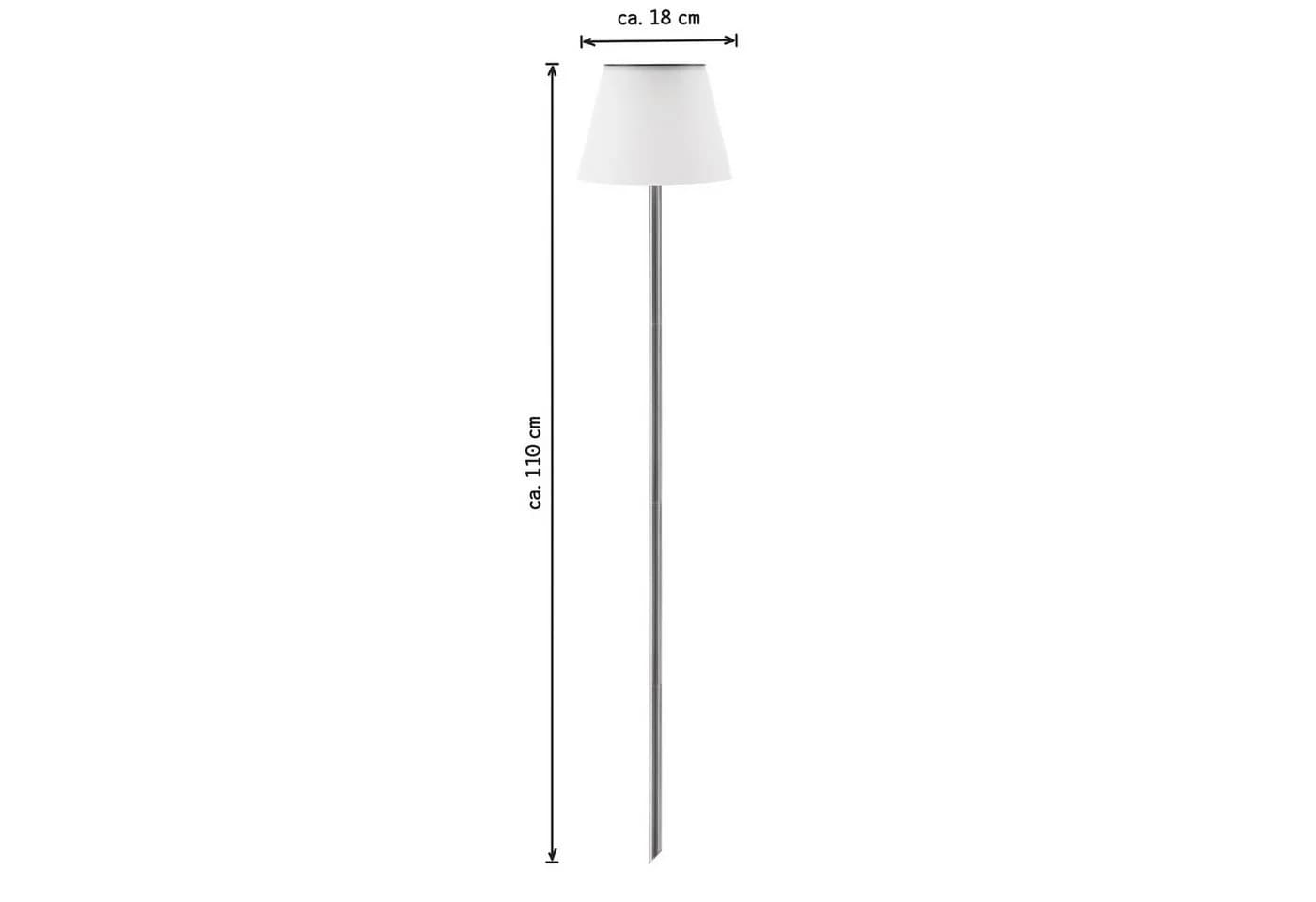 IC Gardenworld LED Solar Standleuchte Garten warm-weiß Milchglas-Optik - Bild 3