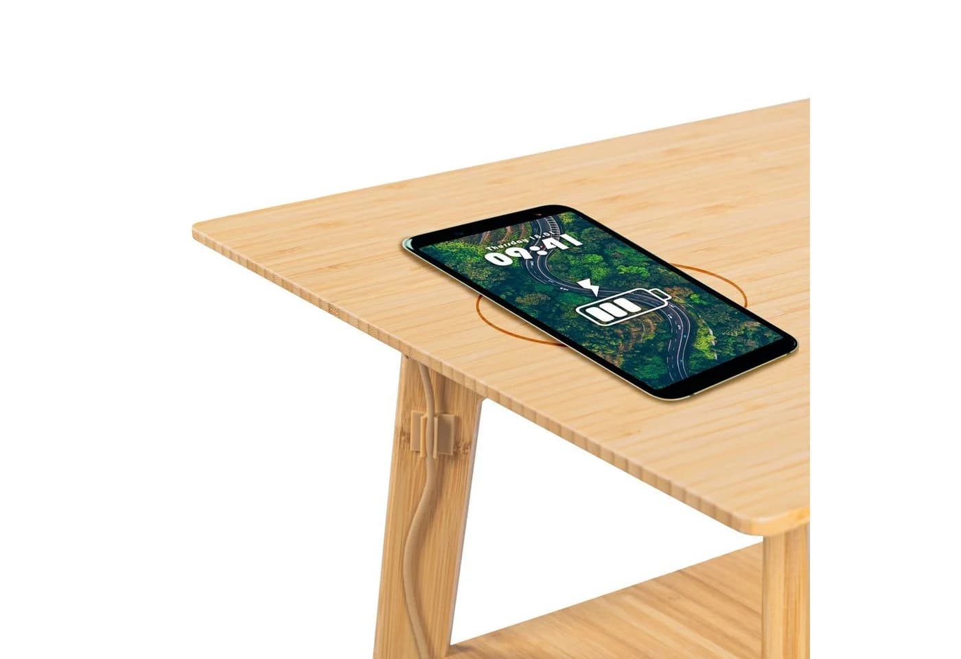 Moderner Beistelltisch aus Bambus-Holz - Bild 5
