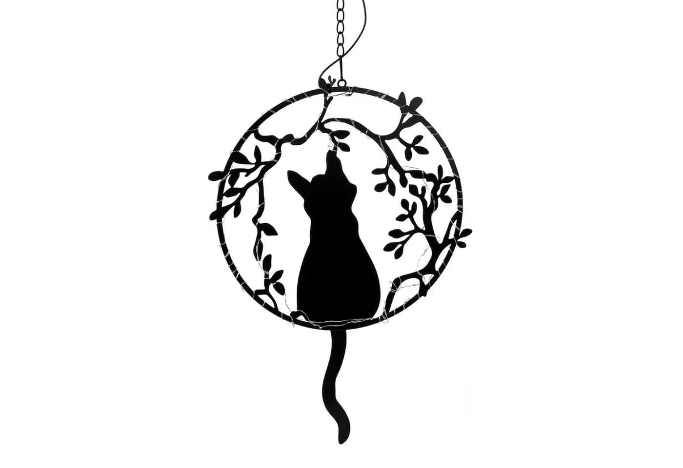 IC Gardenworld LED Solar Deko Katze Metall Schwarz - Bild 3