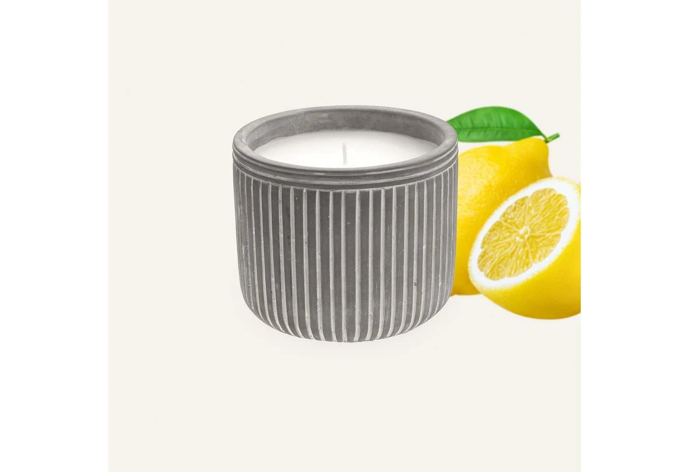 IC Gardenworld Duftkerze Citronella Grau Steintopf - Bild 2